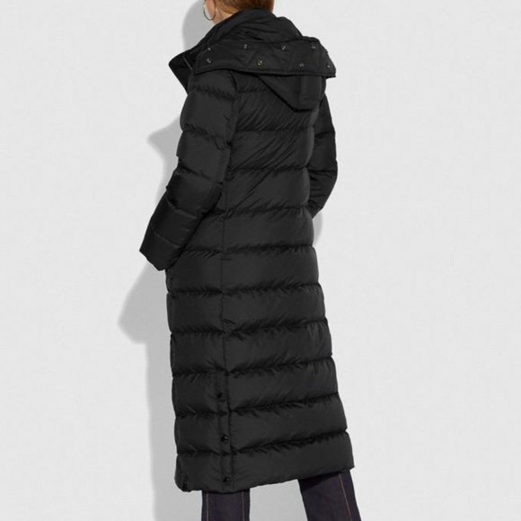 coach long down coat